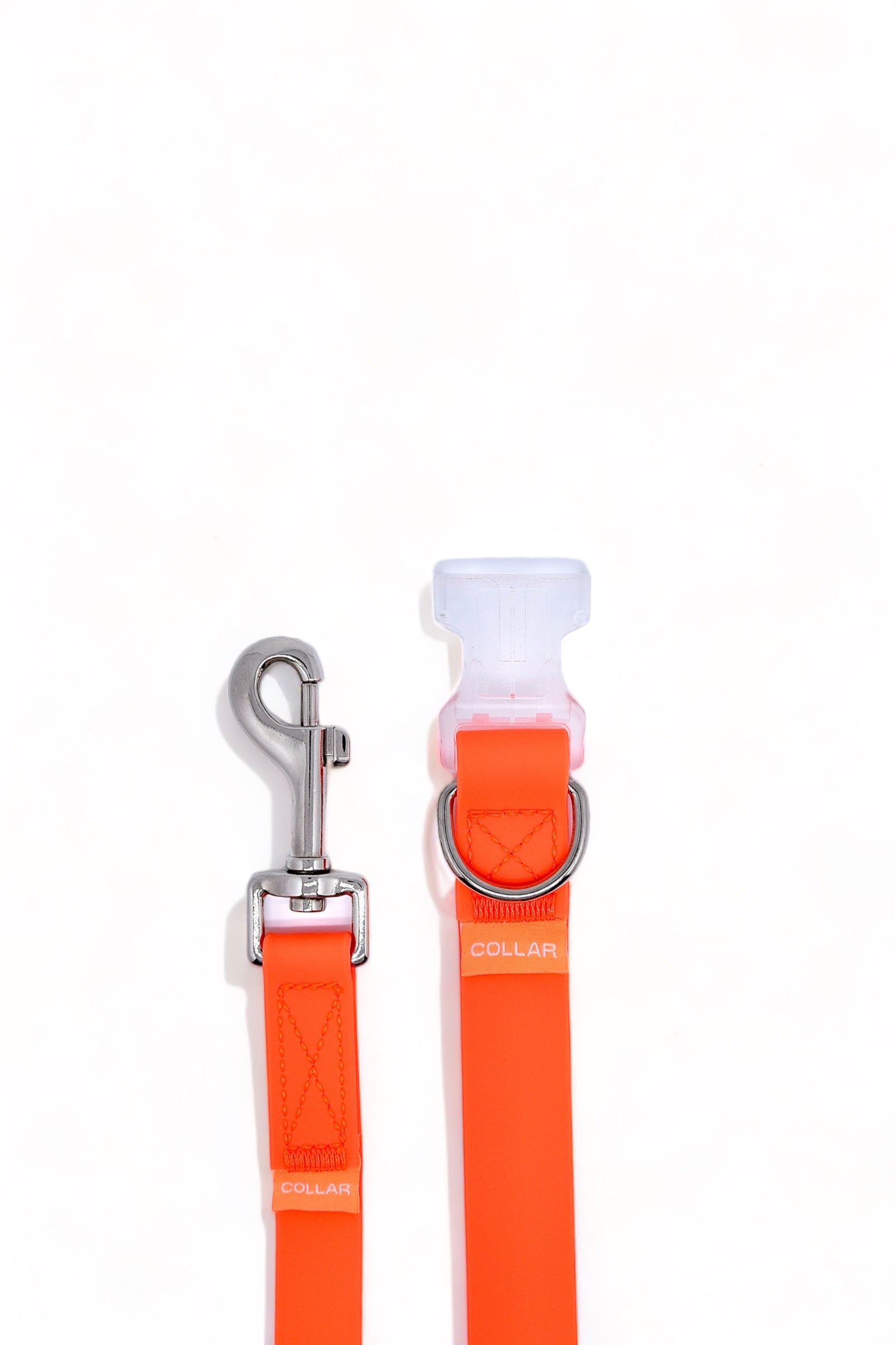 Waterdicht hondenlijn en halsband oranje